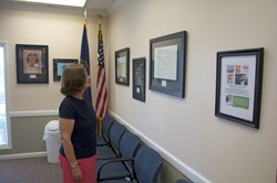 KSBA's main meeting space has become an "art gallery" of sorts; special-needs youths' talents on exhibit to members, visitors