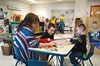 Students in this Head Start classroom, housed for now at the Lloyd McGuffey Sixth Grade Center, are happy, learning and probably unaware of the chaos caused by the fire in their wing of the Lincoln County Board of Education building. McGuffey Principal Jimmy Dyehouse said the staff and students there have enjoyed having the younger students in the building.