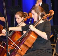 The Woodford County High School Chamber Orchestra performs during Sunday’s brunch for the second straight year.