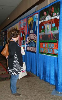 Students seemed especially inspired by this year’s superhero conference theme. KSBA received student-designed banners from more than 130 districts for display during the event.