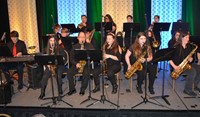 The Boyd County High School Jazz Ensemble performs during Saturday's luncheon.