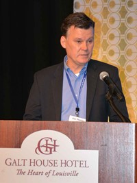 Dan Thomas of UPS outlined the company’s college opportunities programs, including a new housing benefit, for the crowd at the Saturday luncheon, which it sponsored.