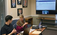 Tumolo-Wash and program specialist Tony Fluty prepare to conduct a distance-learning webinar for school and district personnel. Sometimes, local staff are trained in the best way to use KSBA’s custom software, ezEdMed, which helps track and report reimbursable services.