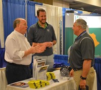 Tom Underwood, left, of Kentucky Propane Education & Research Council, talks to Warren County board 