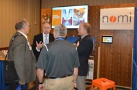 Matthew Brooks and Brad Noe of Nomi Design speak to Allen Kennedy (left), KSBA&#39;s Immediate Past 