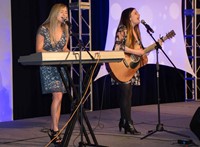 Emily and Rachel Schmieder of Simpson County Schools performed during the Opening Session of the KSB