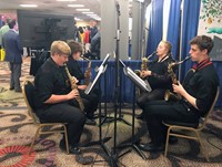 Beechwood Independent High School&#39;s Saxophone Quartet performed during Friday&#39;s Trade Show R