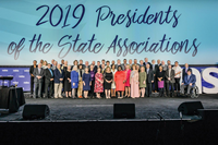 KSBA President Ronnie Holmes, who assumed the position in February, joins other state association pr