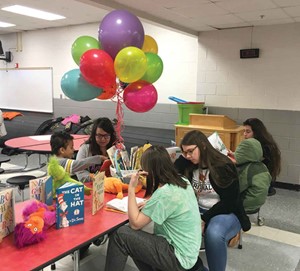 Taylor County students in the Cook’s Kids program celebrate Dr. Seuss’ birthday.(Photo courtesy of Taylor County Schools)