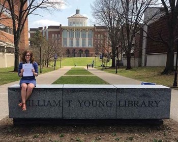 Morgan Stephens, a Fleming County High School graduate, proudly displays her acceptance letter to University of Kentucky’s undergraduate Communication Sciences and Disorders program. (Photo submitted)