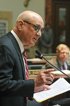 State Sen. Joe Bowen of Owensboro, who co-chairs the Public Pension Oversight Board, was the co-sponsor of Senate Bill 1, the first iteration of a pension reform bill that stalled. (Photo courtesy LRC Public Information)