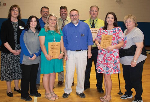 KSBA presented awards to three Morgan County schools in early May for the 2018 Kentucky Battle of the School Building competition.