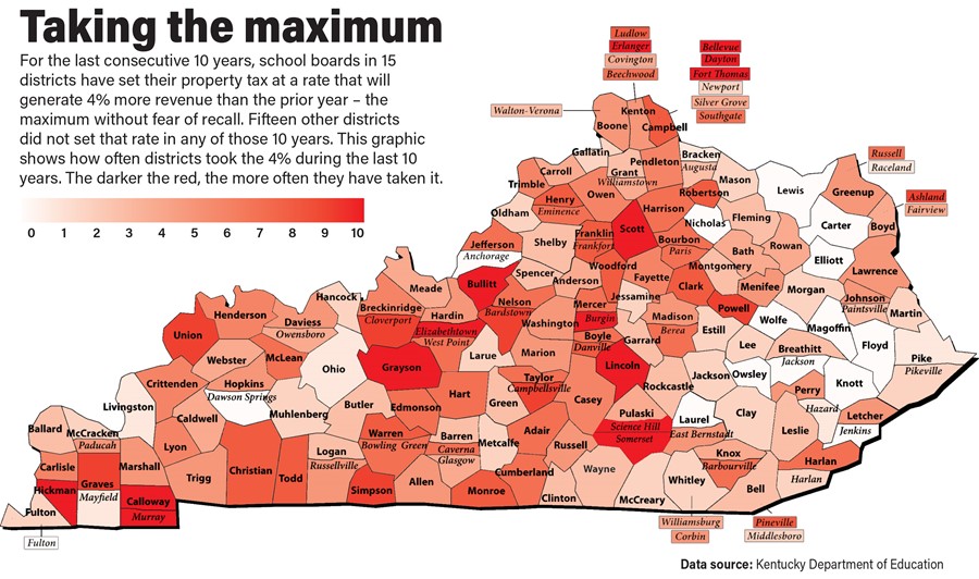 Map of tax rates