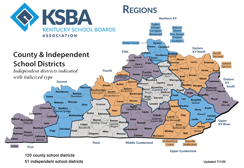 KSBA Regions Map